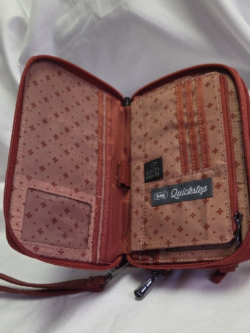 lug Quilted Crossbody Bag in Brick Red - Picture 5 of 9